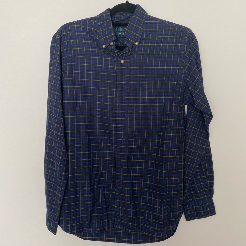 Ralph Lauren Poplin Checkered Long Sleeve Shirt